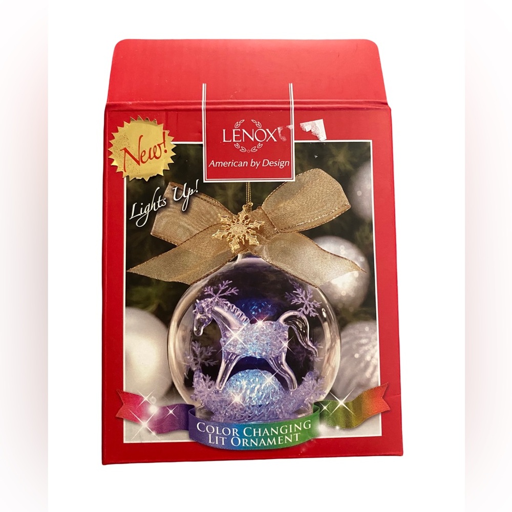 Lenox Wonder Ball Lit Ornament 2014 Baby’s 1st Christmas W/Box
